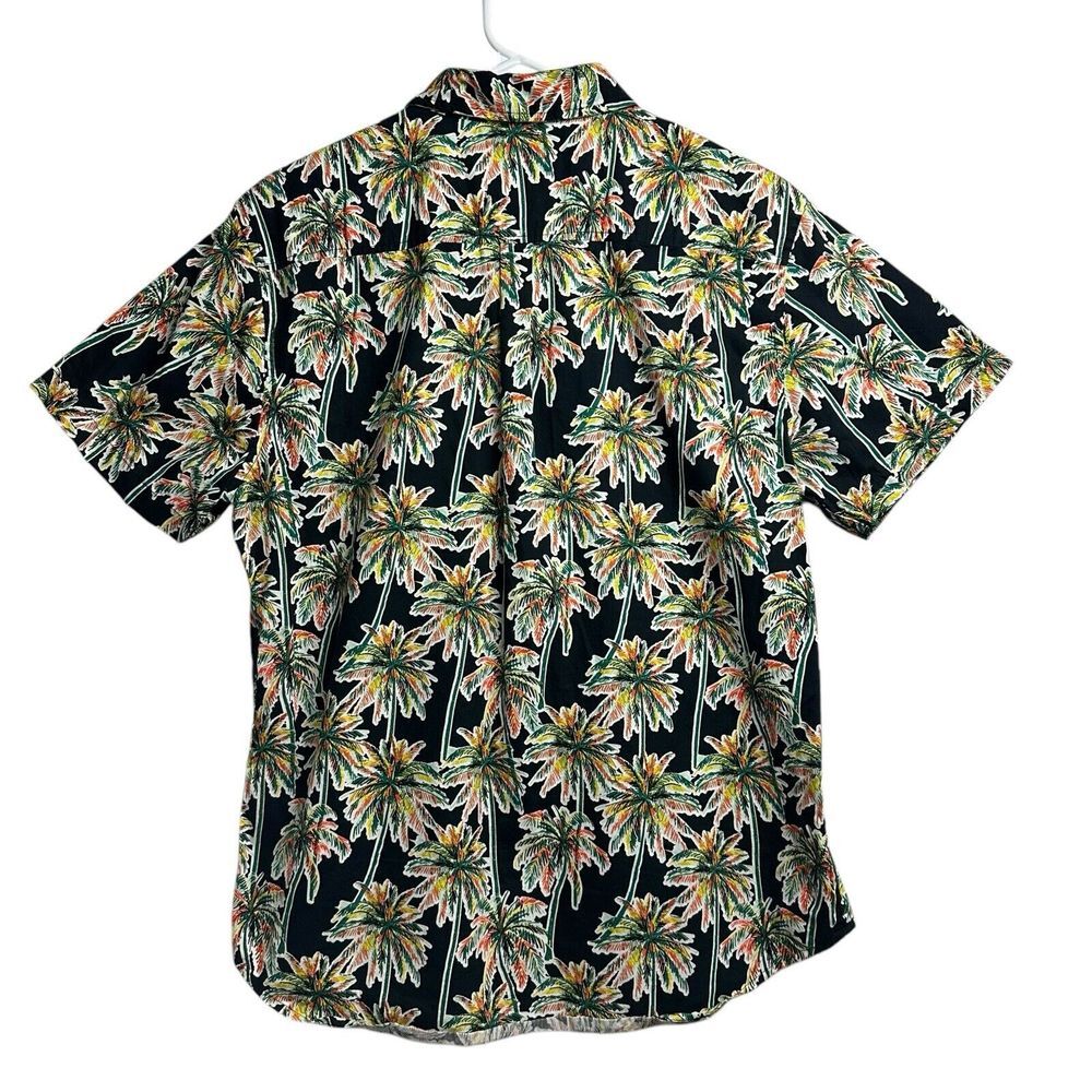 Hawaiian Shirt Mens Medium‎ Button Up Palm Trees Blue Green Black Tropical WXYZ - Picture 2 of 6